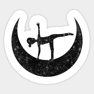 Half Moon Yoga Pose Sticker